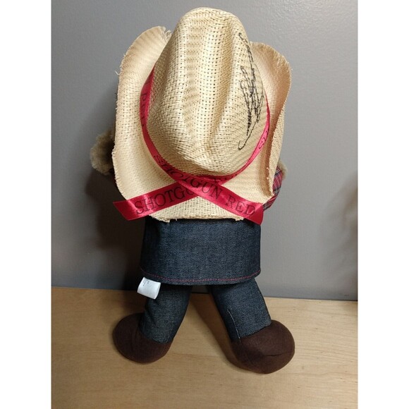 Vintage Steve Hall Hee Haw SHOTGUN RED Plush Ralph Emery Buddy Autographed - Picture 4 of 7